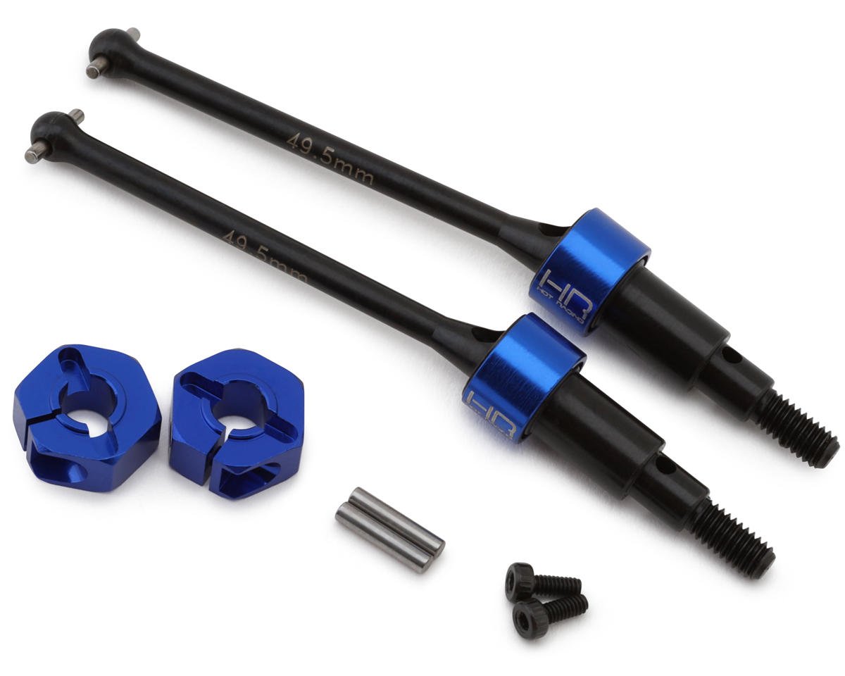 Hot Racing Arrma Grom HD Steel Rear Drive Shaft Set (Blue) (2) (49.5mm) (HRAGRM288XR)
