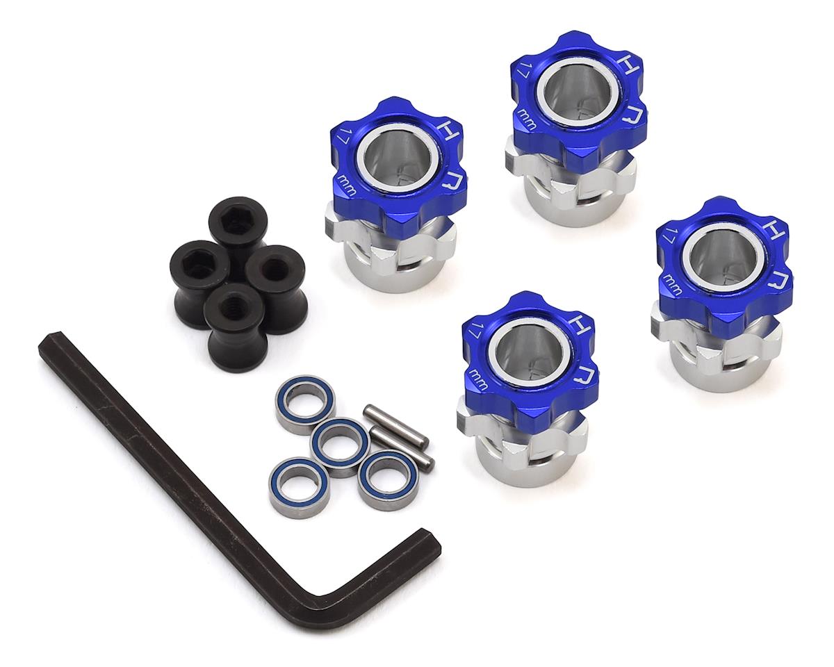 Hot Racing 17mm Hex Wheel Adapters w/8mm Extension for Traxxas Jato (Blue) (4) (HRAJT107W06)