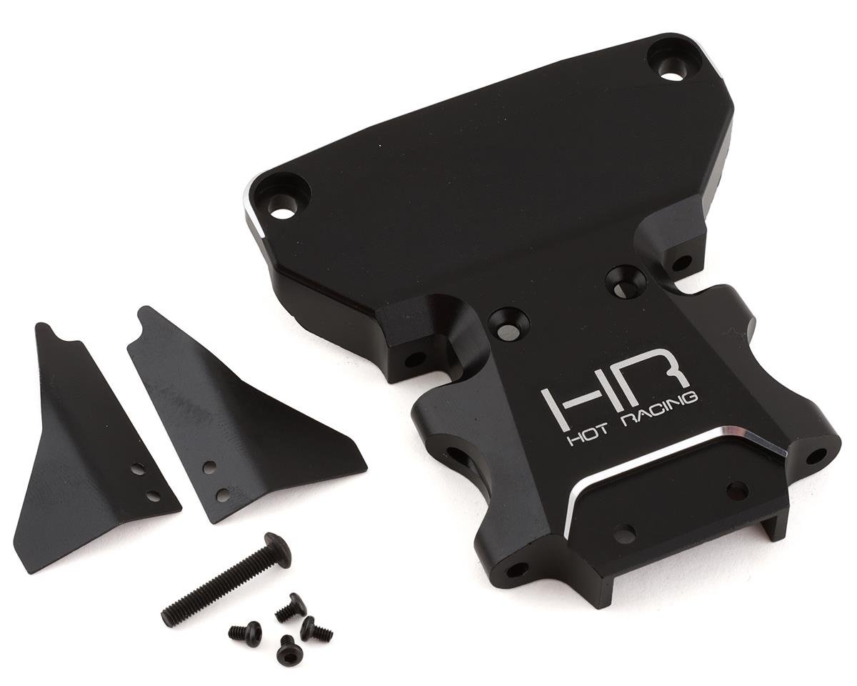 Hot Racing Aluminum Rear Bulkhead for Traxxas Rally/Slash LCG 4x4 (Black) (HRALCF0901)