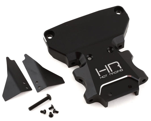 Hot Racing Aluminum Rear Bulkhead for Traxxas Rally/Slash LCG 4x4 (Black) (HRALCF0901)