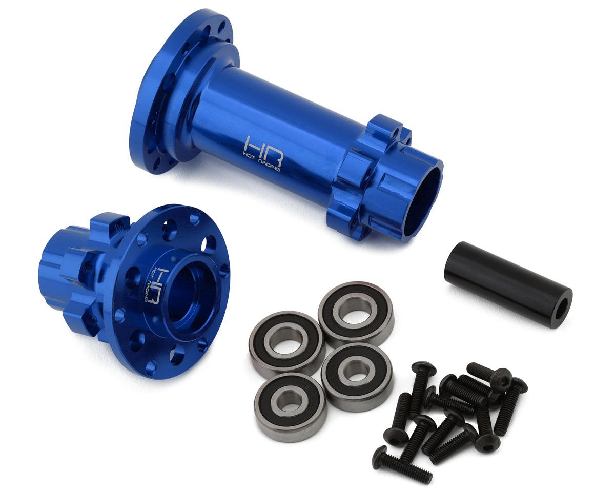 Hot Racing Losi Promoto-MX Front & Rear Aluminum Hub Set (Blue) (HRALPC10H06)