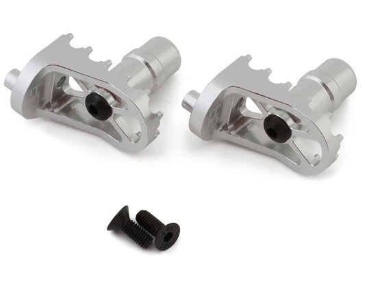 Hot Racing Losi Promoto-MX Aluminum Replica Foot Pegs (Silver) (2) (HRALPC14FP08)
