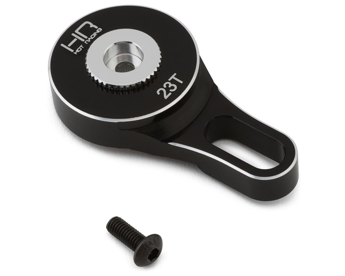 Hot Racing Losi Promoto-MX Aluminum Servo Saver (Black) (23T) (HRALPC48SH23)