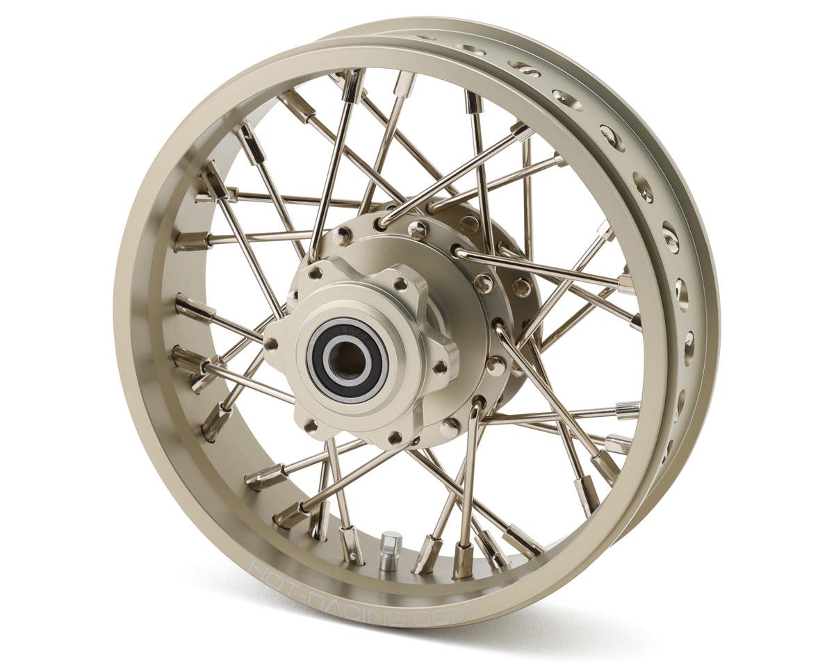 Hot Racing Losi Promoto-MX Aluminum Wire Spoke Rear Wheel (Silver) (HRALPC532R08)