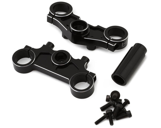 Hot Racing Losi Promoto-MX Aluminum Triple Clamp Upgrade Set (Black) (HRALPC55C01)