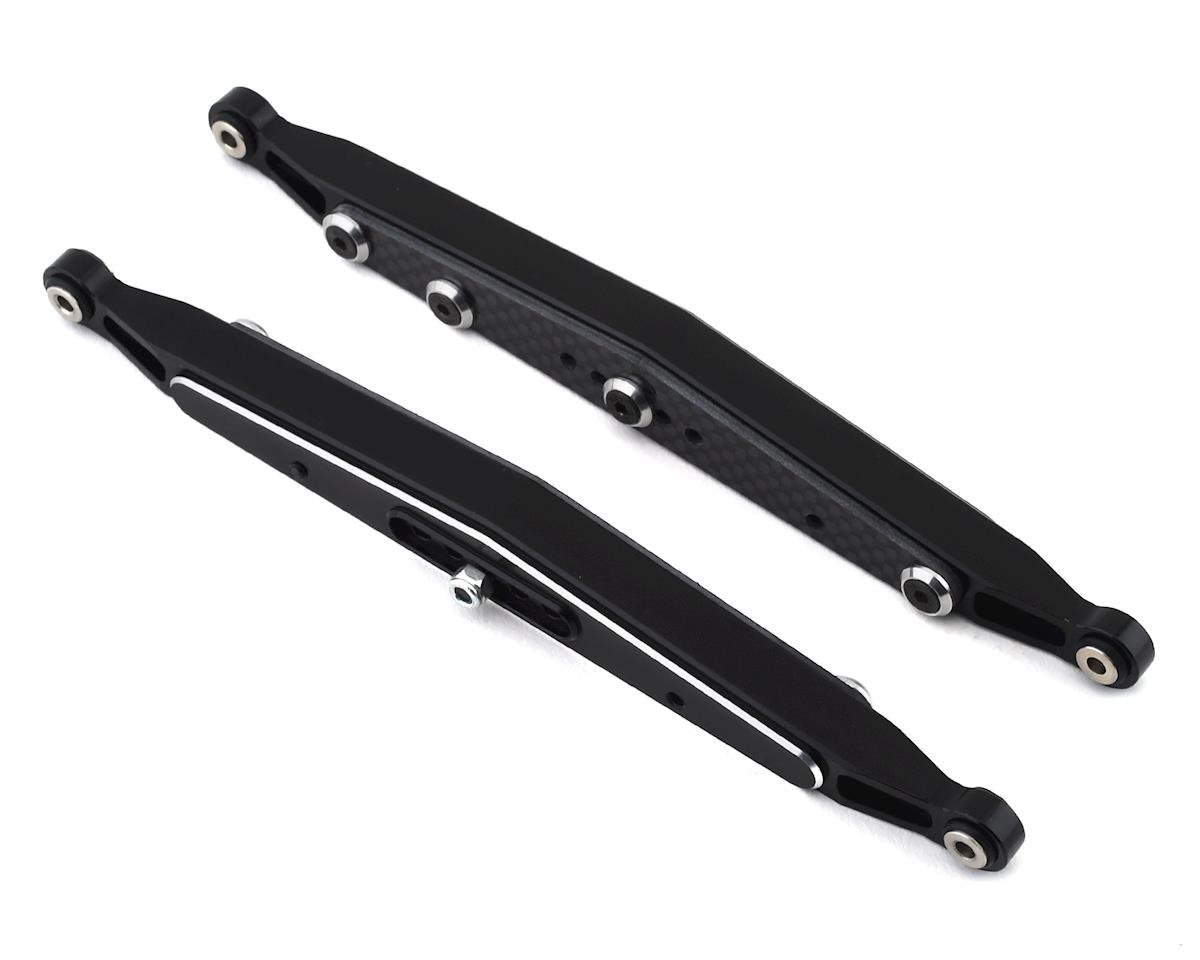 Hot Racing Losi Baja Rey/Rock Rey Aluminum/Carbon Fiber Rear Lower Links (Black) (HRALRR56L01)