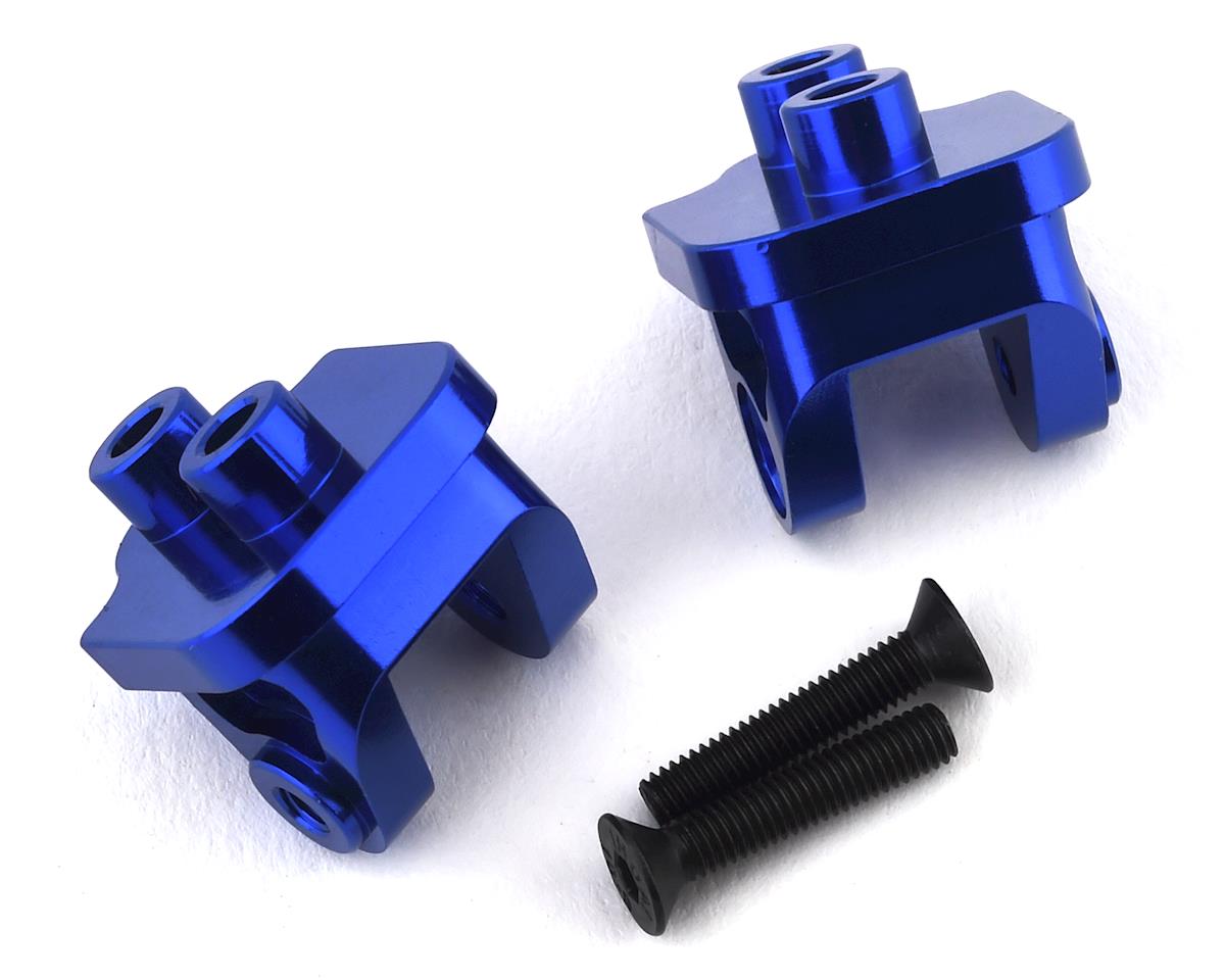 Hot Racing Losi Baja Rey/Rock Rey Aluminum Rear Upper Link Mount Set (Blue) (HRALRR56UM06)