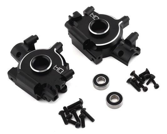 Hot Racing Losi Super Baja Rey/Rock Rey Aluminum Front Gear Box/Bulkhead (Black) (HRALSBR1201)