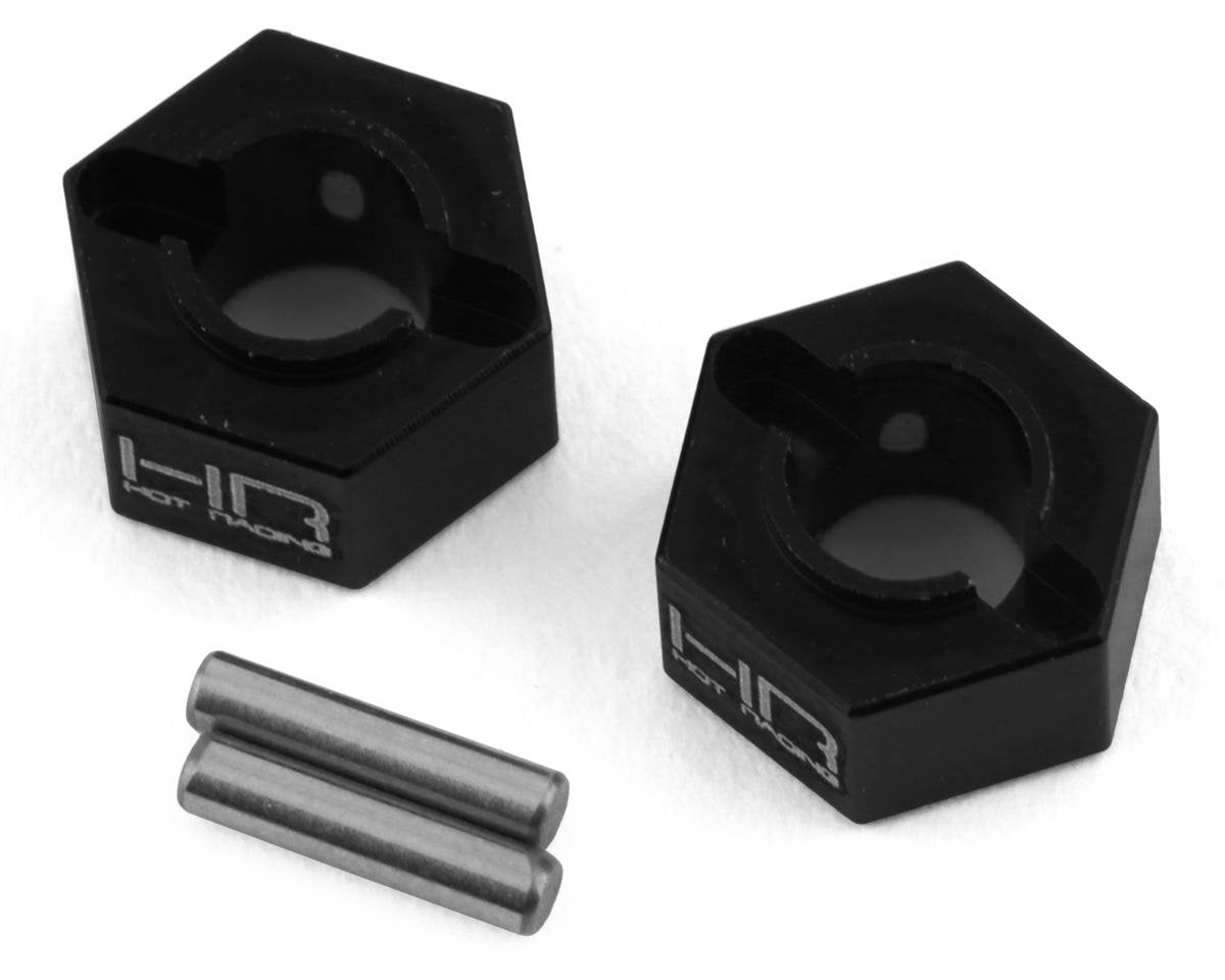 Hot Racing Losi Mini-T 2.0 8mm Aluminum Rear Hex (Black) (2) (HRAMTT1001)