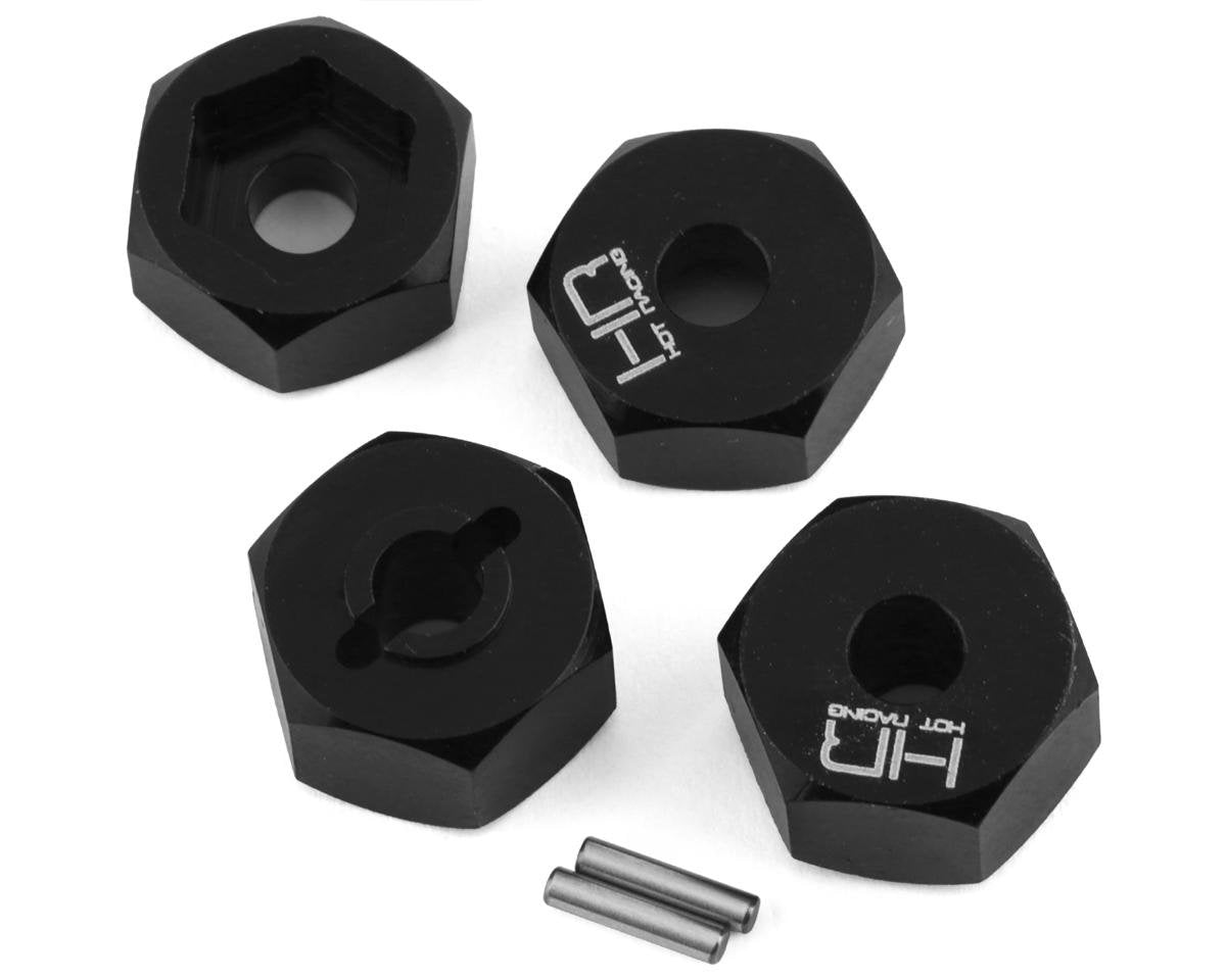 Hot Racing Mini-T 2.0/Mini-B 12mm Aluminum Hex Set (Black) (4) (HRAMTT10M01)