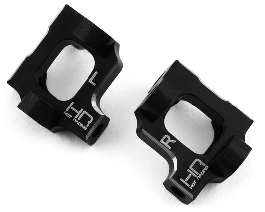 Hot Racing Losi Mini-T 2.0 Aluminum 0¡ Caster Blocks (Black) (HRAMTT1901)