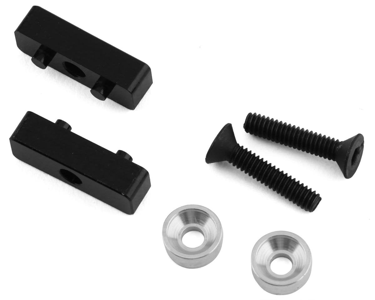 Hot Racing Losi Mini-T 2.0 Aluminum Savox Servo Mount Spacer (Black) (HRAMTT24VX01)