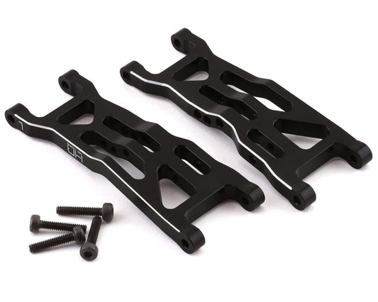 Hot Racing Losi Mini-T 2.0/Mini-B Aluminum Front Arm Set (Black) (2) (HRAMTT5501)