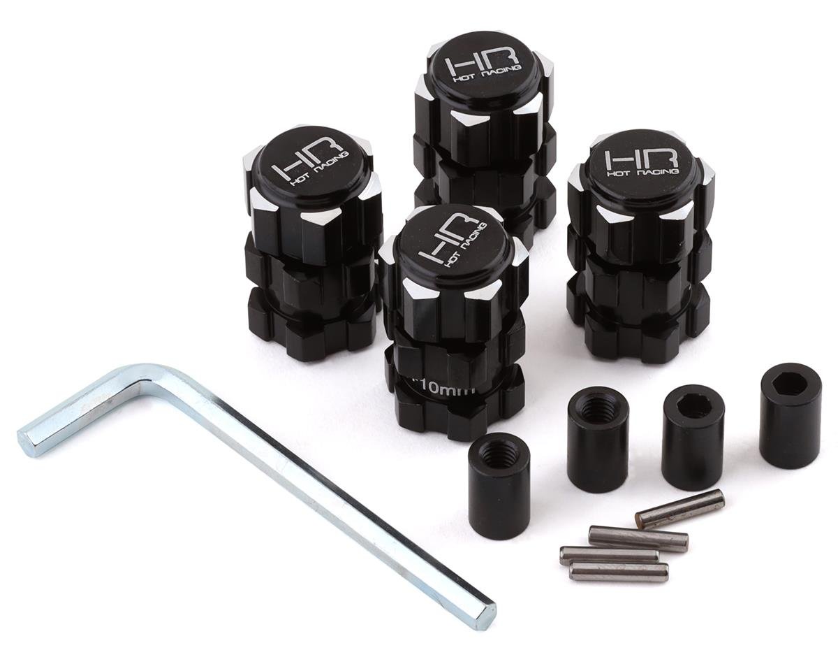 Hot Racing Aluminum +10mm 17mm Splined Hubs for Traxxas Maxx (HRAMXX10W01)