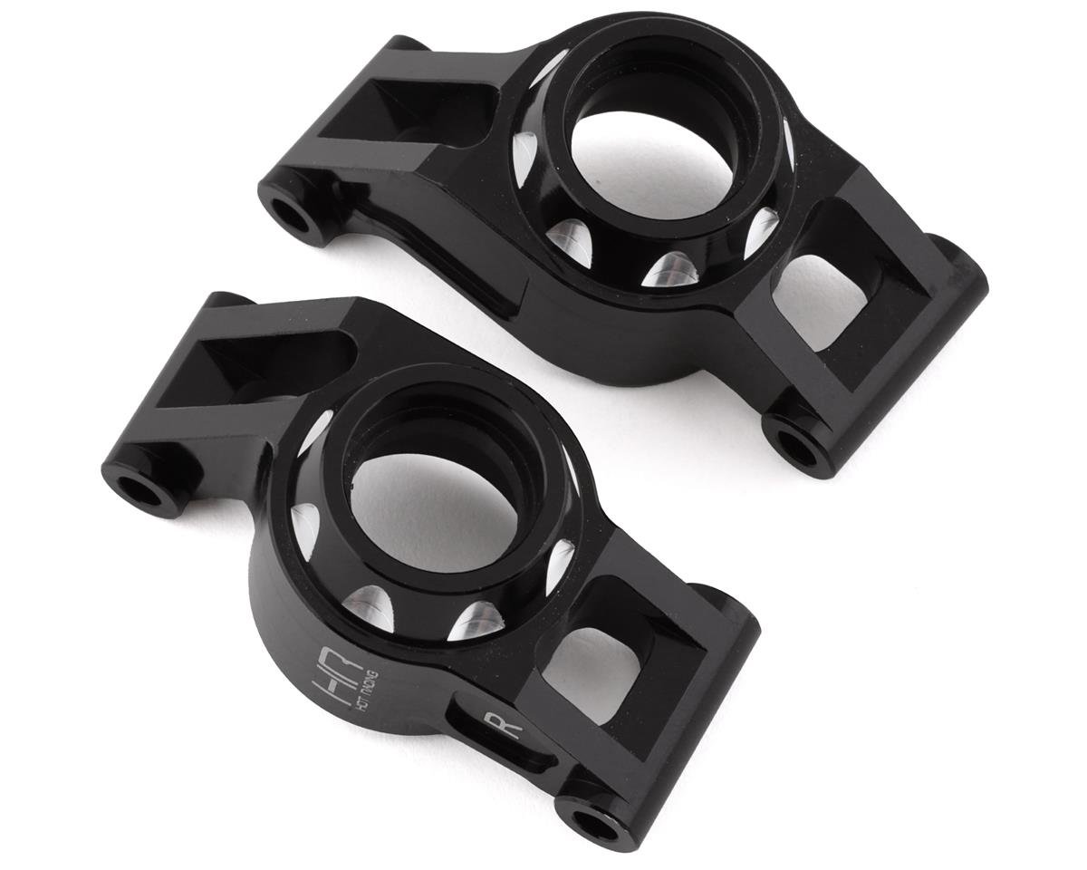 Hot Racing Aluminum Rear Hubs Stub Axle Carriers for Traxxas Maxx (Black) (2) (HRAMXX2201)