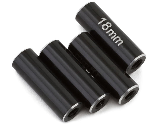 Hot Racing Aluminum Standoff Post Link (Black) (4) (3x6x18mm) (HRARCL61801)