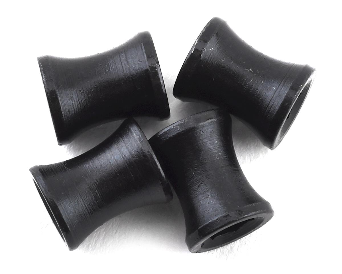 Hot Racing Steel M4 Wheel Barrel Nut Fastener (Black) (4) (HRARSSLF117X)