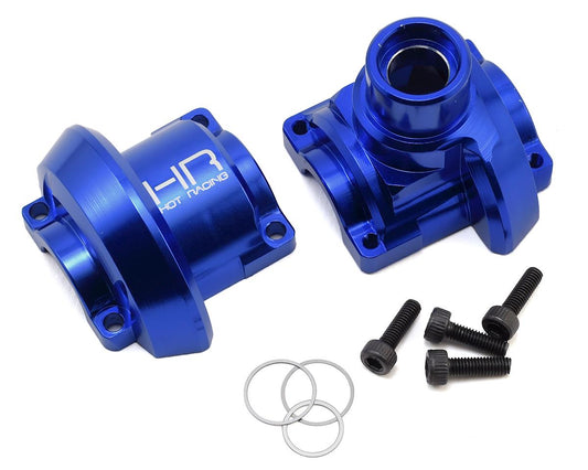 Hot Racing Aluminum Outer Diff Case for Traxxas Revo (Blue) (HRARVO11L06)