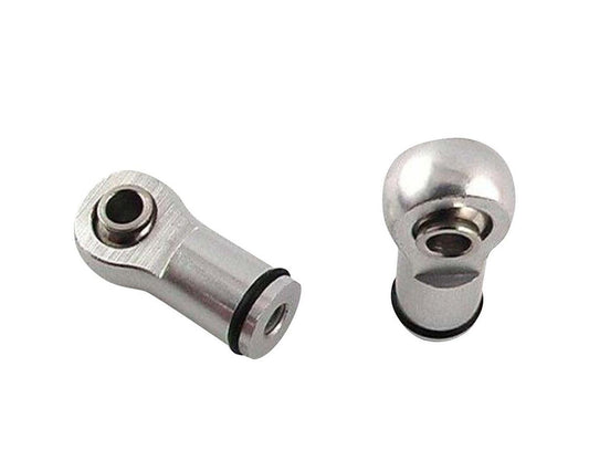 Hot Racing Aluminum Ball Shock Ends for Traxxas Revo (Silver) (HRARVO154M08)
