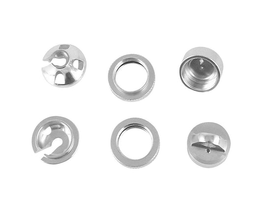 Hot Racing Aluminum Shock Upgrade Kit for Traxxas GTR Shocks (Silver) (HRARVO15608)