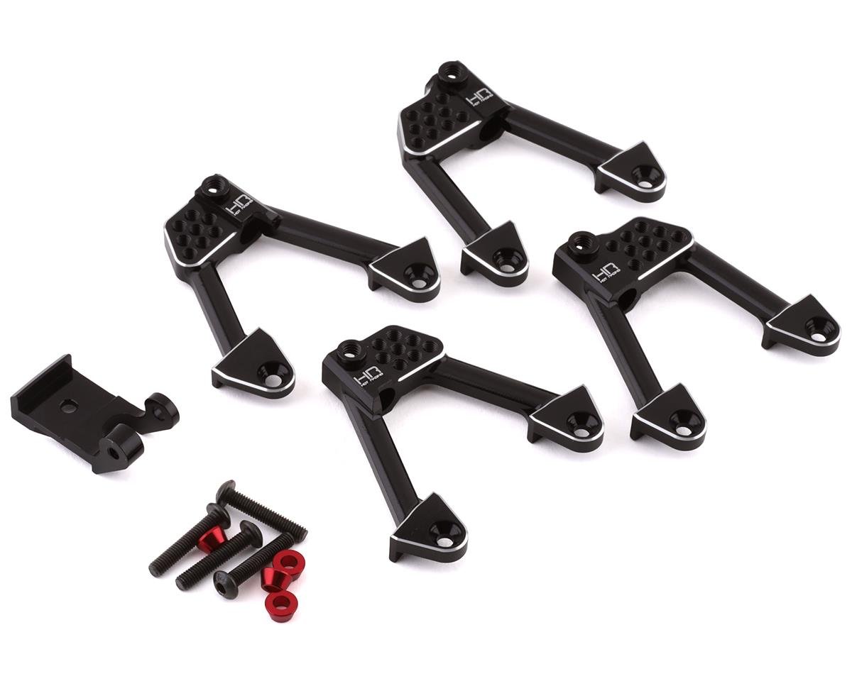Hot Racing Axial SCX10 II Aluminum Front & Rear Adjustable Shock Towers (Black) (HRASCXT28301)
