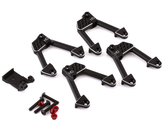 Hot Racing Axial SCX10 II Aluminum Front & Rear Adjustable Shock Towers (Black) (HRASCXT28301)