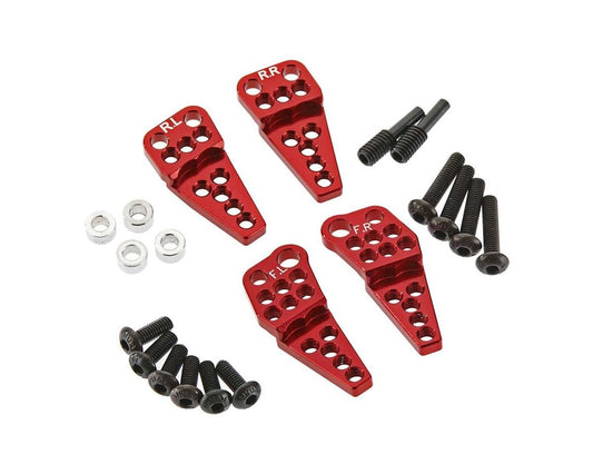 Hot Racing Axial SCX10 II Adjustable Offset Multi Shock Mount (Red) (HRASCXT28M02)