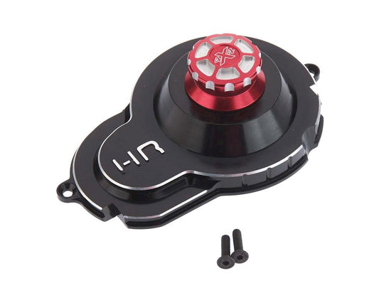 Hot Racing Axial SCX10 II Aluminum Transmission Spur Gear Cover (Black) (HRASCXT3201)