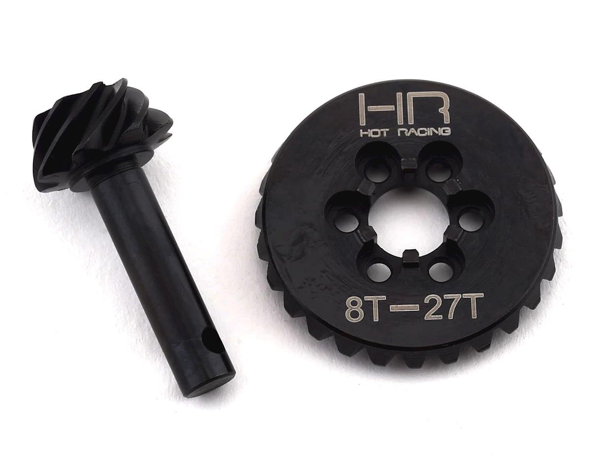 Hot Racing SCX10 II AR44 HD Steel Overdrive 6-Bolt Bevel Gear Set (27T/8T) (HRASCXT9278)