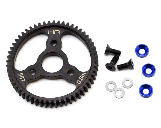 Hot Racing T-Maxx Steel 0.8 Mod Spur Gear (56T) (Blue) (HRASJT256)
