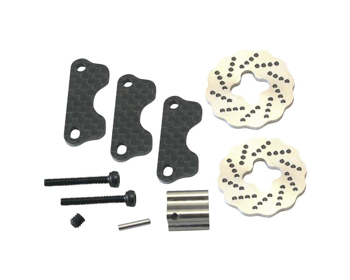 Hot Racing Carbon Dual Steel Wave Brake Disk Kit for Traxxas Jato 3.3 (HRASJT39DG)