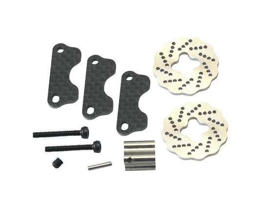 Hot Racing Carbon Dual Steel Wave Brake Disk Kit for Traxxas Jato 3.3 (HRASJT39DG)