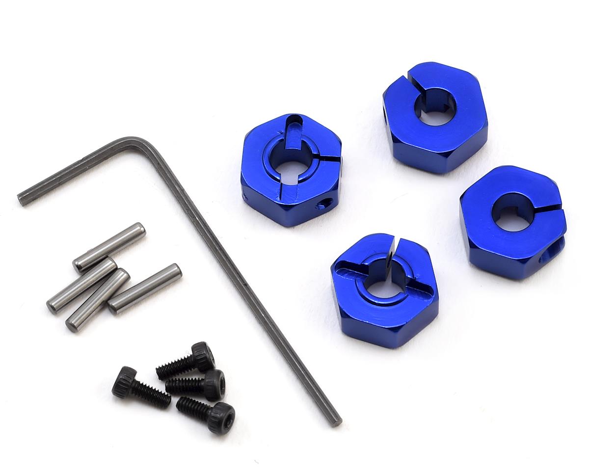 Hot Racing Aluminum Locking 12mm Wheel Hex Kit for Traxxas Slash 4x4 (Blue) (HRASLF1006)