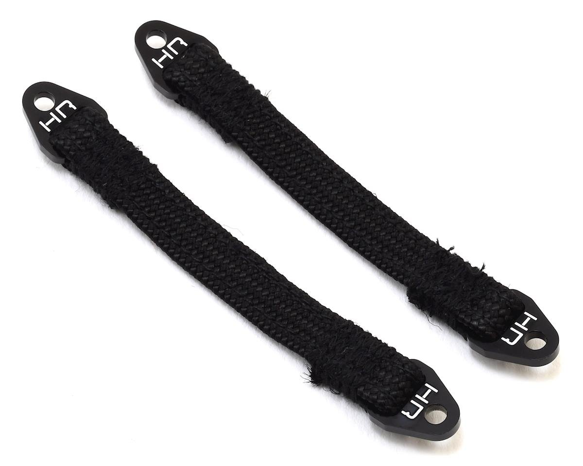 Hot Racing 80mm Suspension Travel Limit Straps (2) (Black) (HRASLS80T0101)