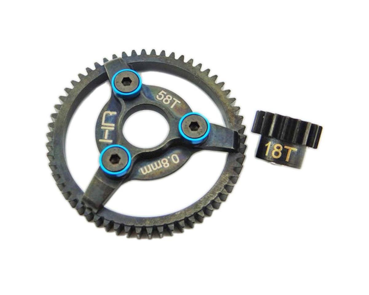 Hot Racing 32P Steel Pinion & Spur Gear Set 18T/58T (HRASTE258)
