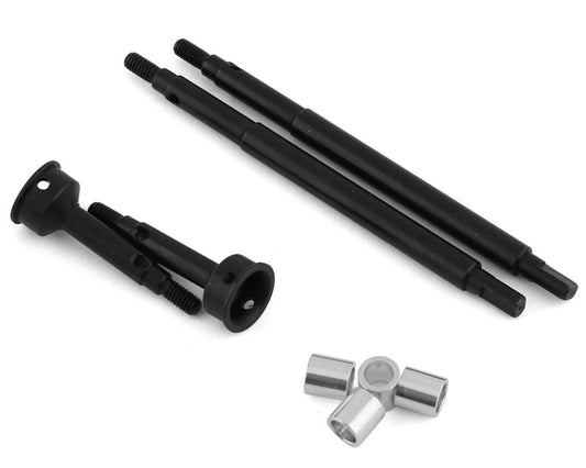 Hot Racing +5mm Front & Rear Hardened Steel Drive Axles for Traxxas TRX-4M (HRASTRXM39W05)