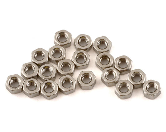 Hot Racing 1.4mm Stainless Steel Hex Nut (20) (SCX24/AX24) (HRASXTF14NSS)