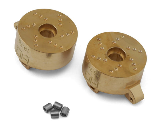 Hot Racing Axial SCX24 Extra Heavy Brass Front Steering Knuckles (2) (19.7g) (HRASXTF21XH)