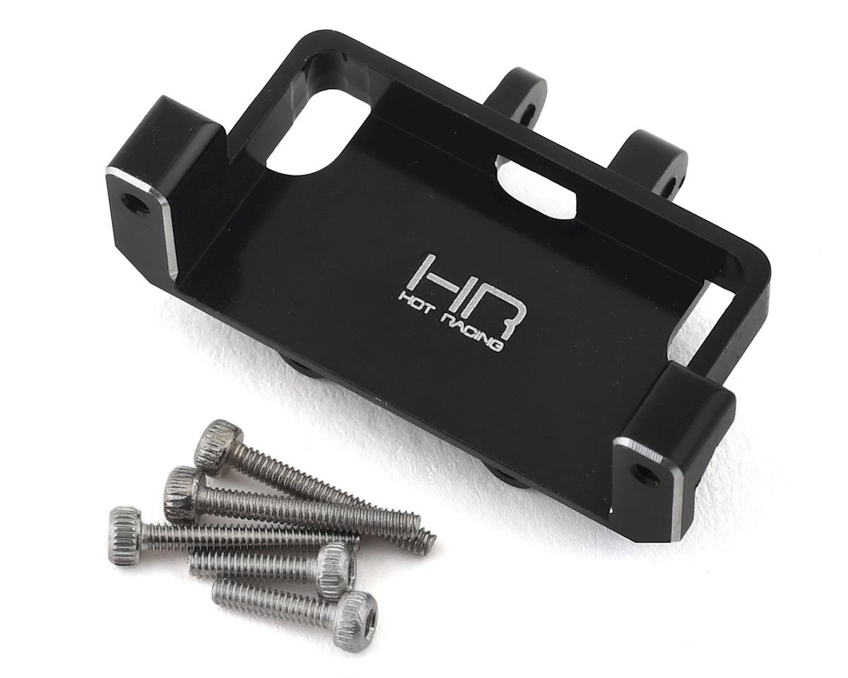 Hot Racing Axial SCX24 Aluminum Steering Servo Mount (Black) (HRASXTF2401)