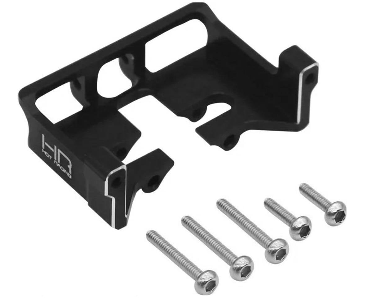Hot Racing Axial SCX24 LCG Aluminum Steering Servo Mount (Black) (EcoPower/Emax) (HRASXTF24L01)
