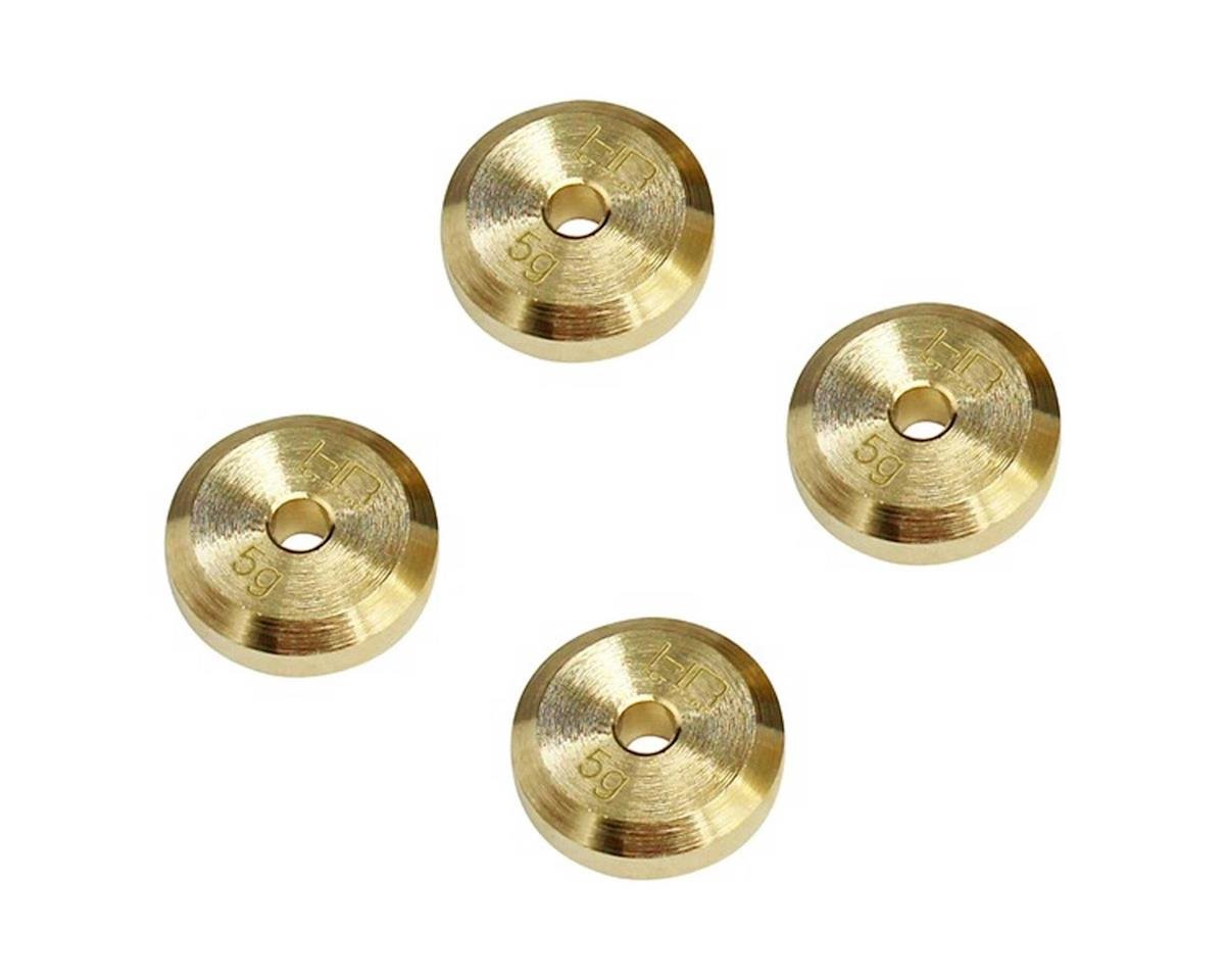 Hot Racing Axial SCX24 Brass Axle Weight (4) (5g) (Use w/HRASXTF39W04) (HRASXTF2604H)