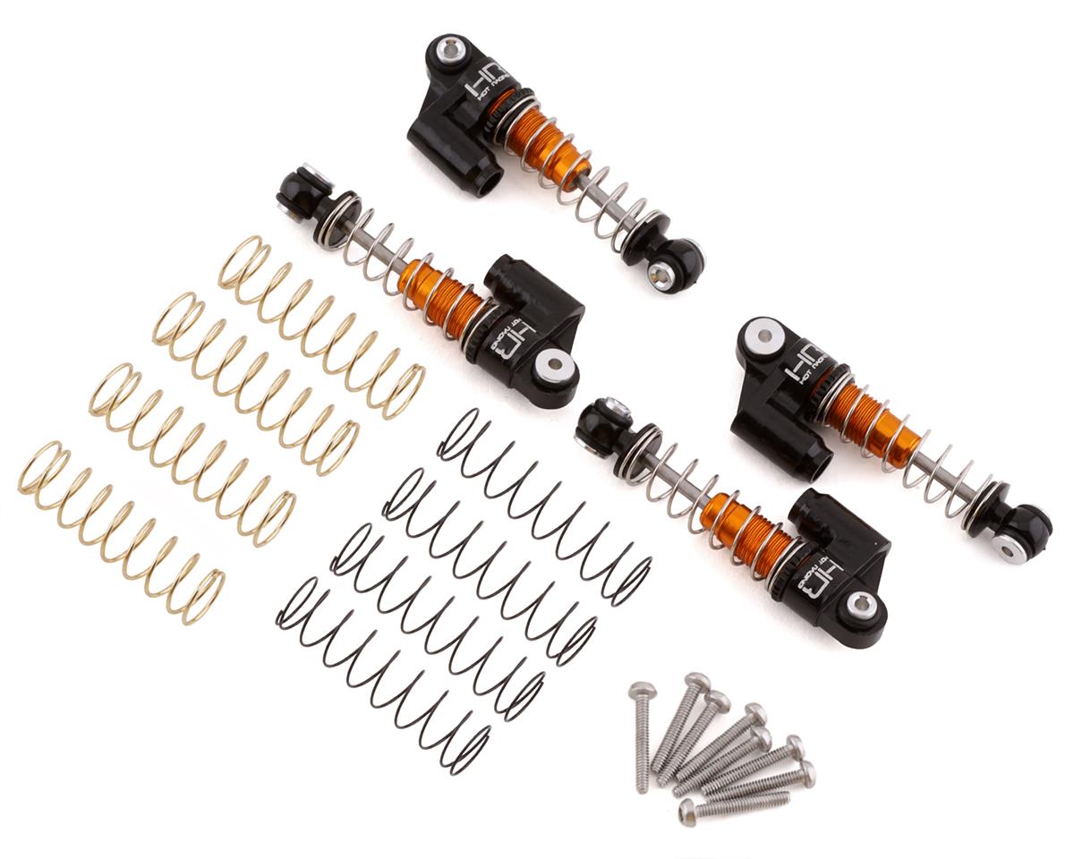 Hot Racing Axial SCX24 Aluminum Threaded Oil Emulsion Shocks (4) (HRASXTF326RX04)