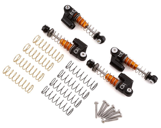 Hot Racing Axial SCX24 Aluminum Threaded Oil Emulsion Shocks (4) (HRASXTF326RX04)