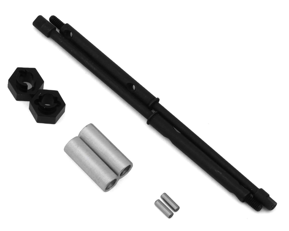 Hot Racing Axial SCX24 Dually Wheel Steel Rear Axles (2) (HRASXTF39WD)