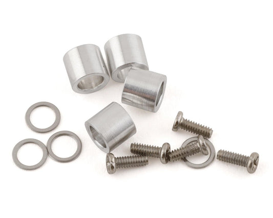 Hot Racing Axial SCX24 Stub Axles Aluminum Spacers (+4mm Offset) (HRASXTF39WH)