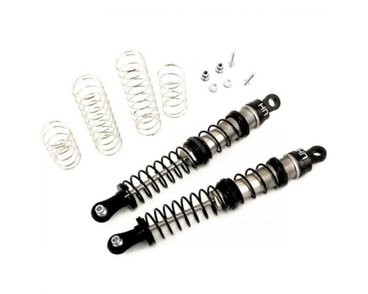 Hot Racing 126mm Aluminum Double Spring Shock Set (Black) (HRATD120DR01)