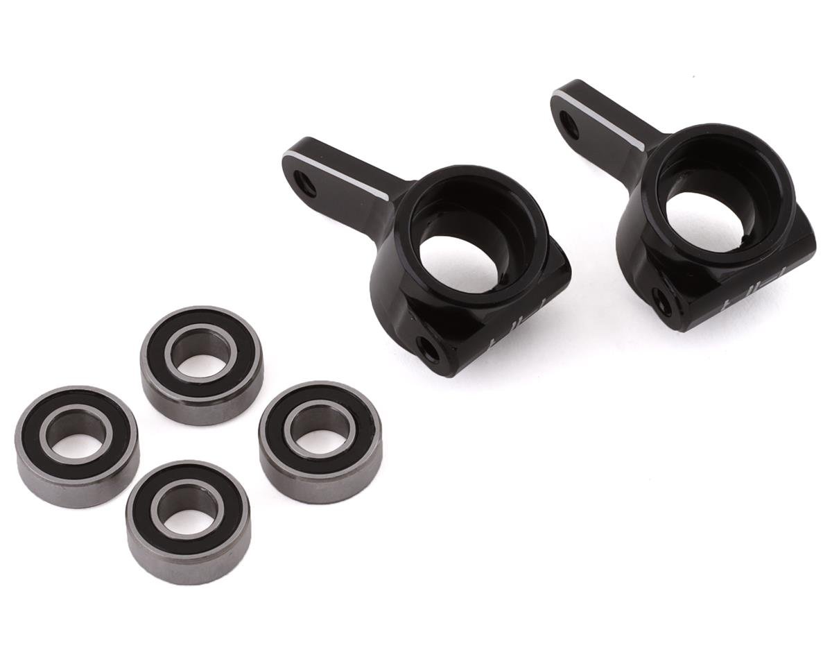 Hot Racing Aluminum Front Knuckle Set for Traxxas 2WD (Black) (HRATE21X01)
