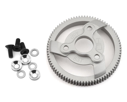 Hot Racing 48P Hard Anodized Aluminum Spur Gear for Traxxas 2WD (83T) (HRATE883H)