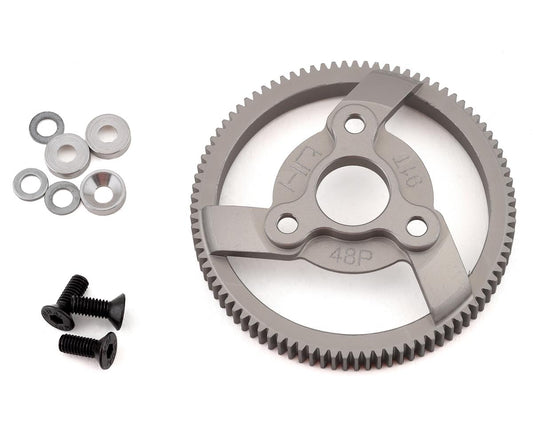 Hot Racing 48P Hard Anodized Aluminum Spur Gear for Traxxas 2WD (91T) (HRATE891H)