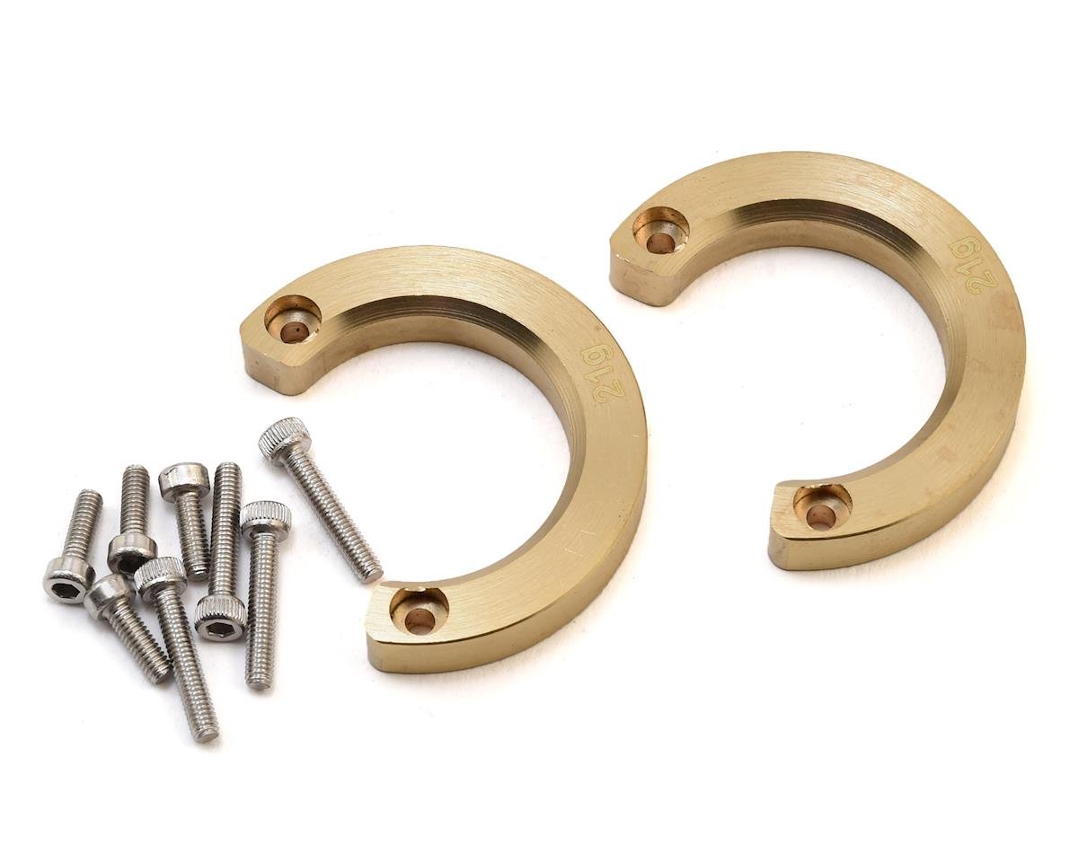 Hot Racing Modular Brass Knuckle Weight for Traxxas TRX-4 (2) (HRATRXF21HWF)